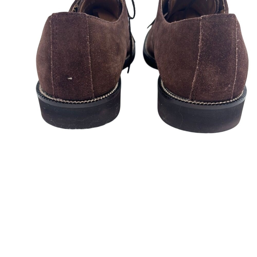 Bostonian Brown Suede Loafer Shoes Mens 10 M Casual Office Lace up Tie‎ Preppy - Picture 7 of 11